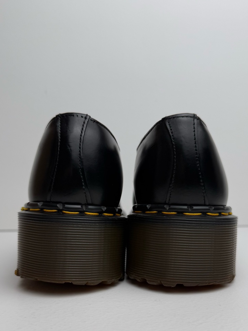 Vintage Dr. Martens Platforms 1925 Black Leather Envy Chunky MIE Oxfords UK 7 - Picture 10 of 16